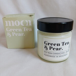 MoonDay Green Tea and Pear Soy Candle Jar Bespoke Montreal